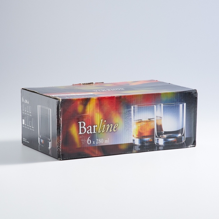 BOHEMIA CRYSTAL Barline Round Whiskey Glasses - Set of 6