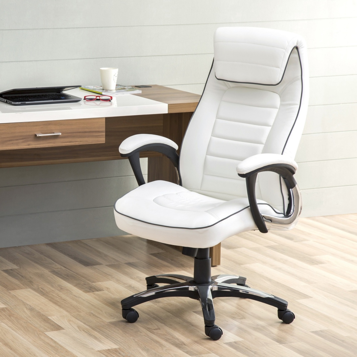 Venus Contemporary White Metal Office Chair | White | Metal