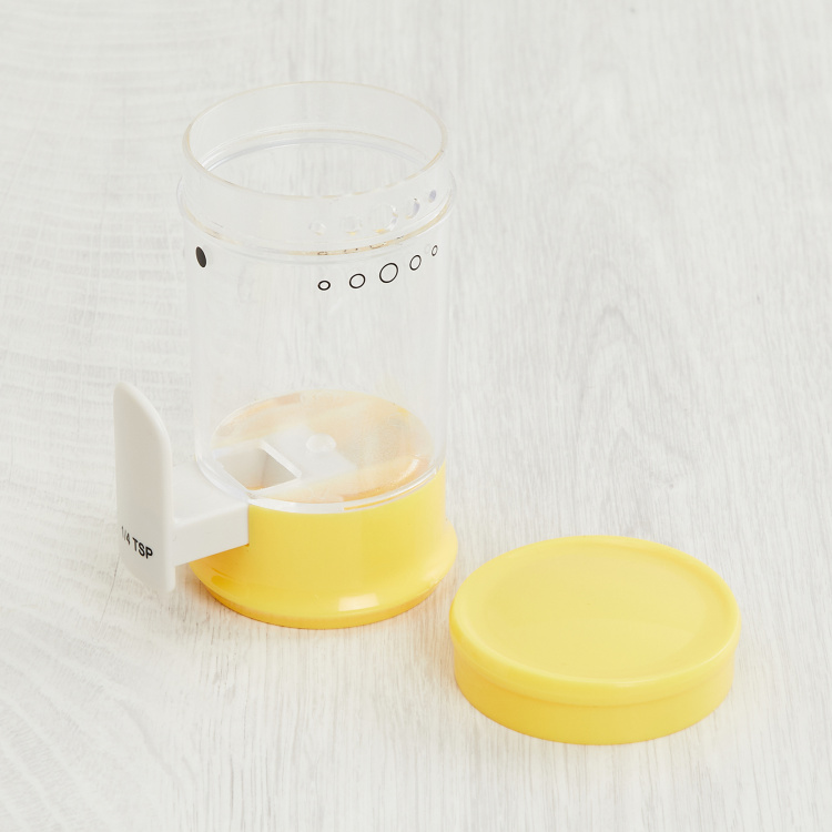 Sunburn Solid Salt and Pepper - Plastic - Spice Dispenser Jar - 6.5 cm  L x 9.5 cm  H - 80ml - Yellow
