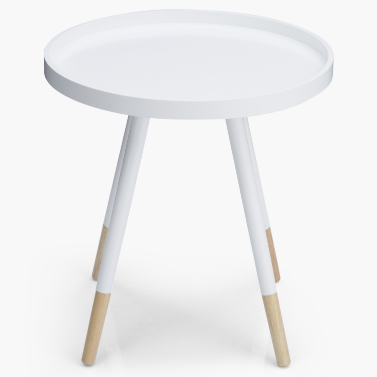 Solo Round Side Table White, White Side Table Round