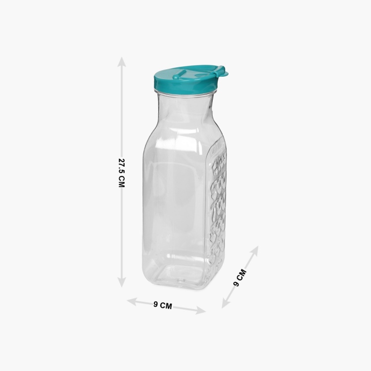 Atlantis Solid Bottles - PET -1500ml -Fridge Bottle 9 cm  L x 9 cm  W x 27.5 cm  H -Transparent