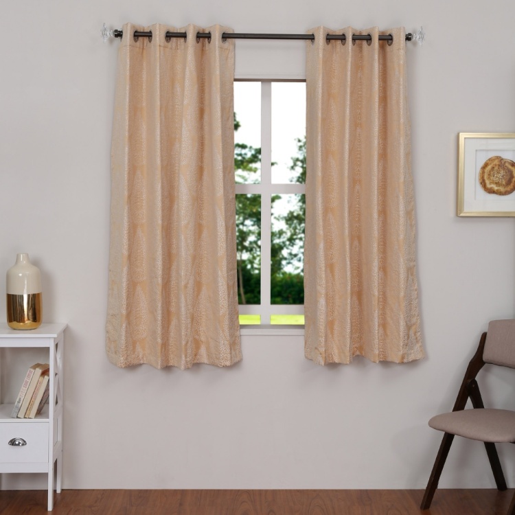 Floss Jacquard Window Curtain Set-2pcs