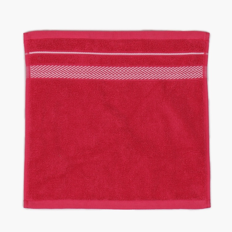 Essence Textured Cotton  Face Towel  : 30 cmL x 30 cmW  Pink