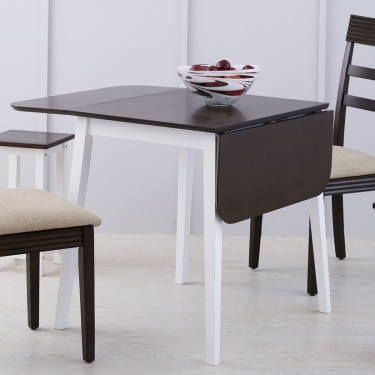Butterfly 2 Seater Extended Dining Table Brown Compressed Wood