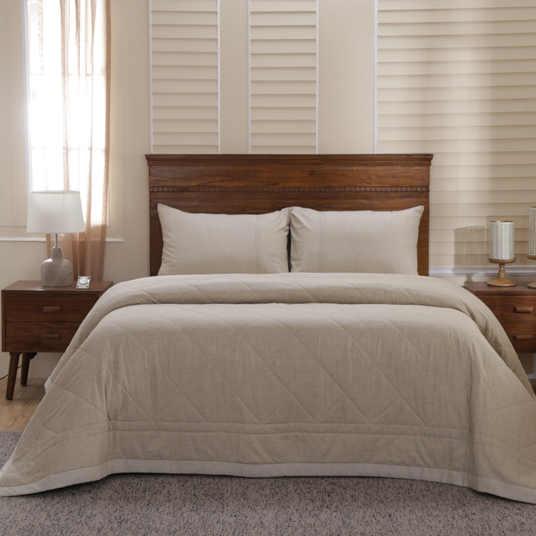 MASPAR Cotsmere Muted Dot Double Bed Quilt - 228 x 265 cm