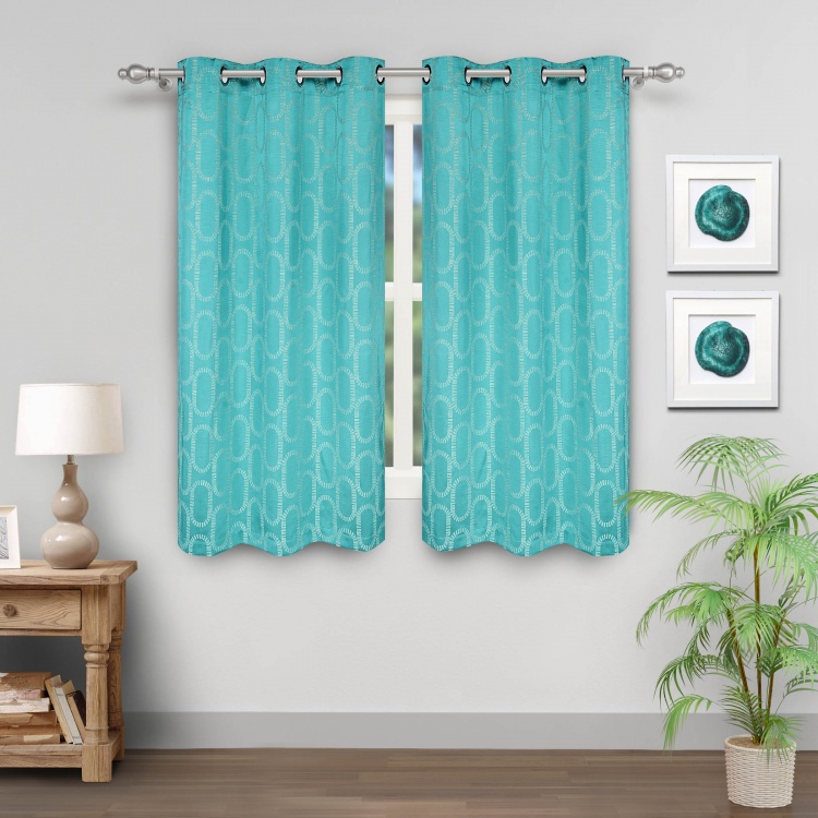 Jade Jacquard Design Window Curtain