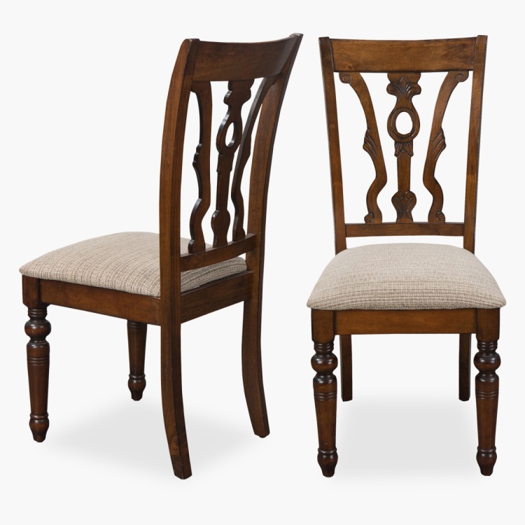Tagetes Antique Dining Chair Set- 2 Pcs. - Brown