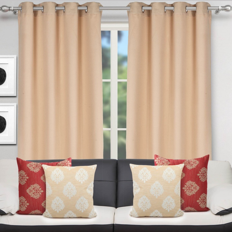 Ananda Cushion Curtain And Cover Set- 6 Pcs.