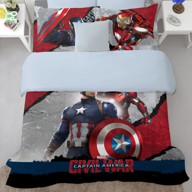 SPACES Captain America Print 3-Piece Double Bedding Set - 228 x 274 cm