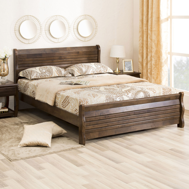 Fern King Size Transitional Bed Brown, Is 5 Foot Bed King Size