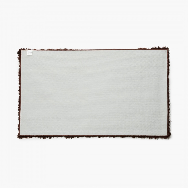 Eyelash Solid Shaggy Carpet - Polyester - 150 cm x 90 cm - Brown
