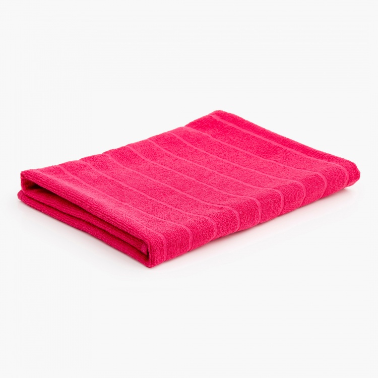 Active- Fuchsia Striped Gym Towel - 70 x 130 cm