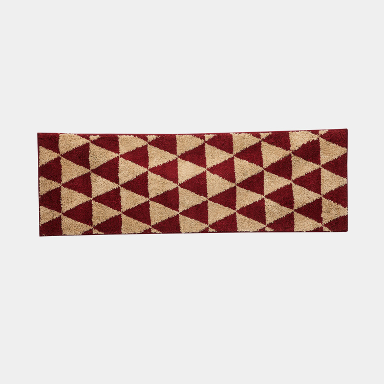 Exotica Stripe Geometric Textured Microfiber Tufted Bedside Rug
