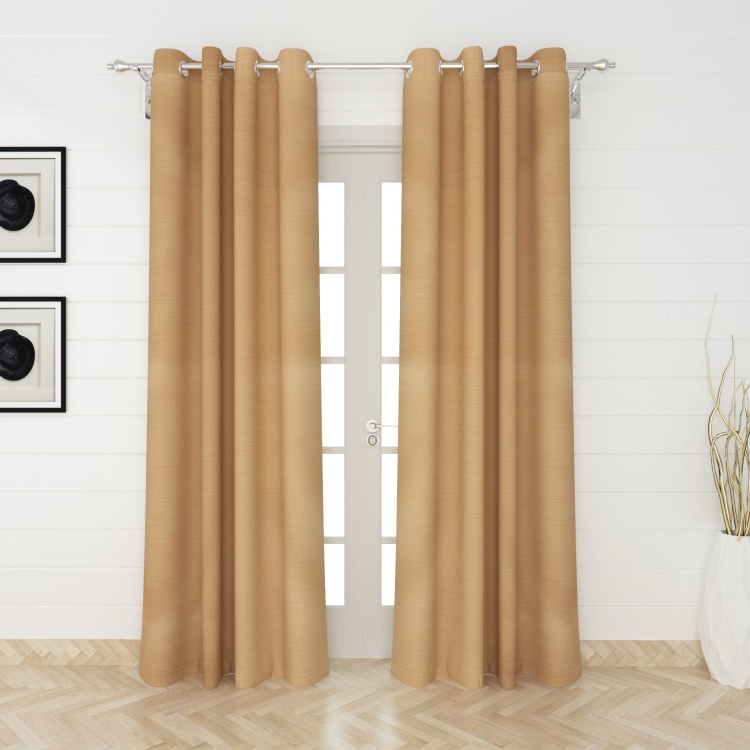 Marshmallow Solid Blackout Door Curtain Pair - 135 x 225 cm