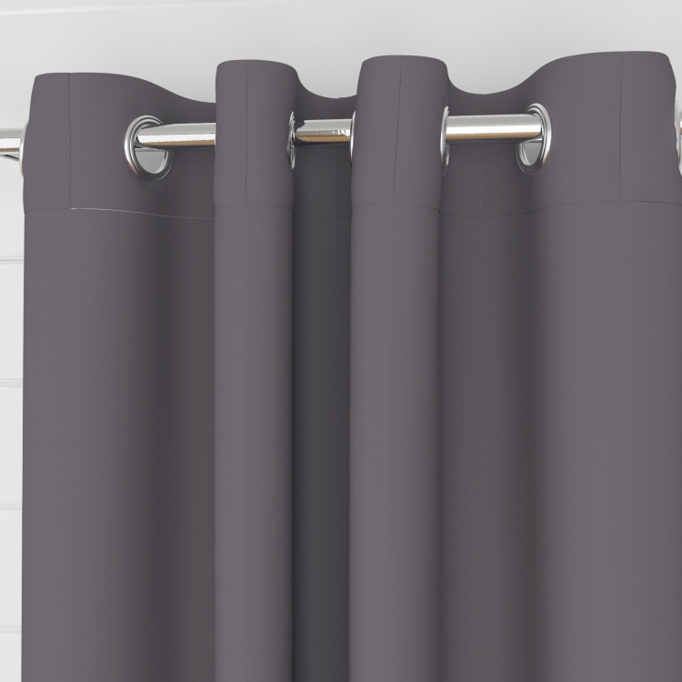 Marshmallow Solid Blackout Door Curtains Pair - 135 x 225 cm