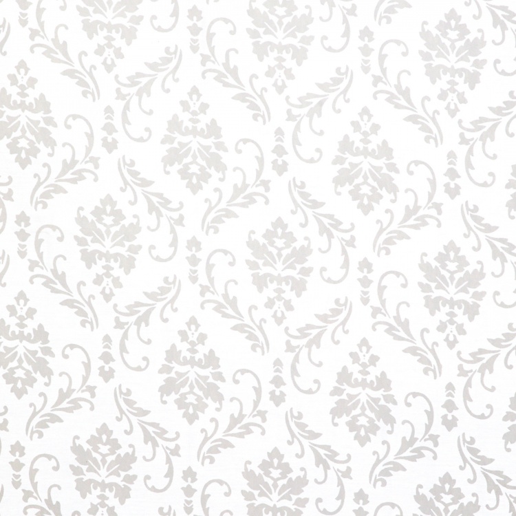 Marshmallow Burntout Floral Semi Sheer Window Curtain Pair - 110 x 160 cm
