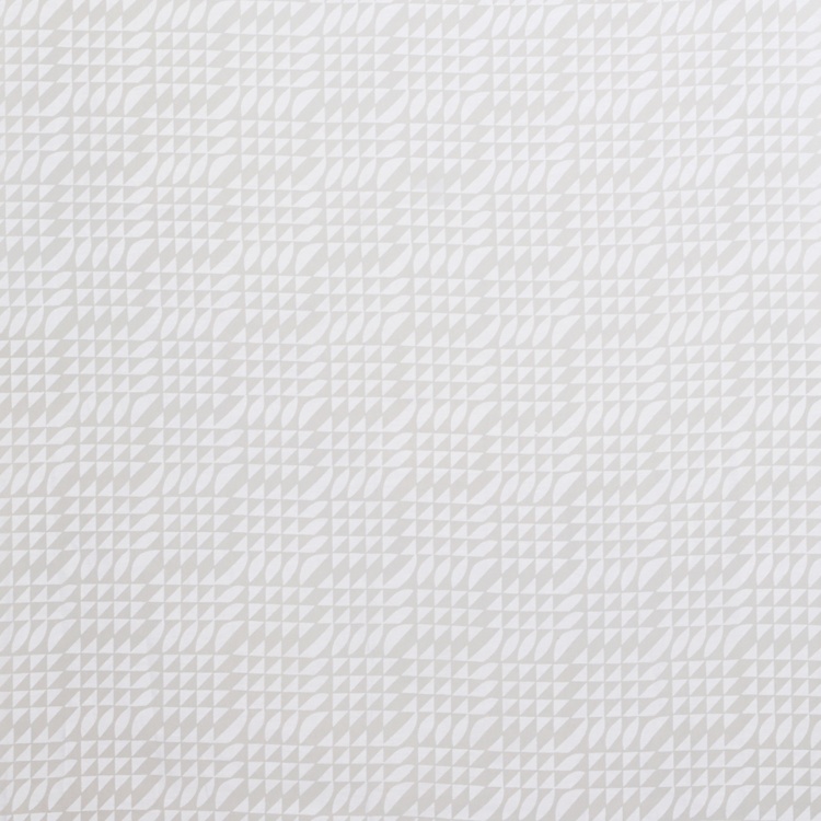 Marshmallow Burntout Geometric Semi Sheer Door Curtain Pair - 110 x 225 cm