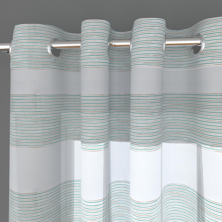 Seirra Lucent Stripes Door Curtain Pair - 110 x 225 cm