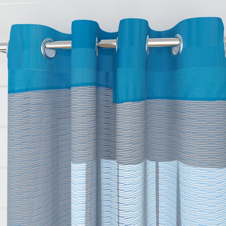 Colour Connect Contemporary Semi Sheer Door Curtain Pair - 110 x 225 cm