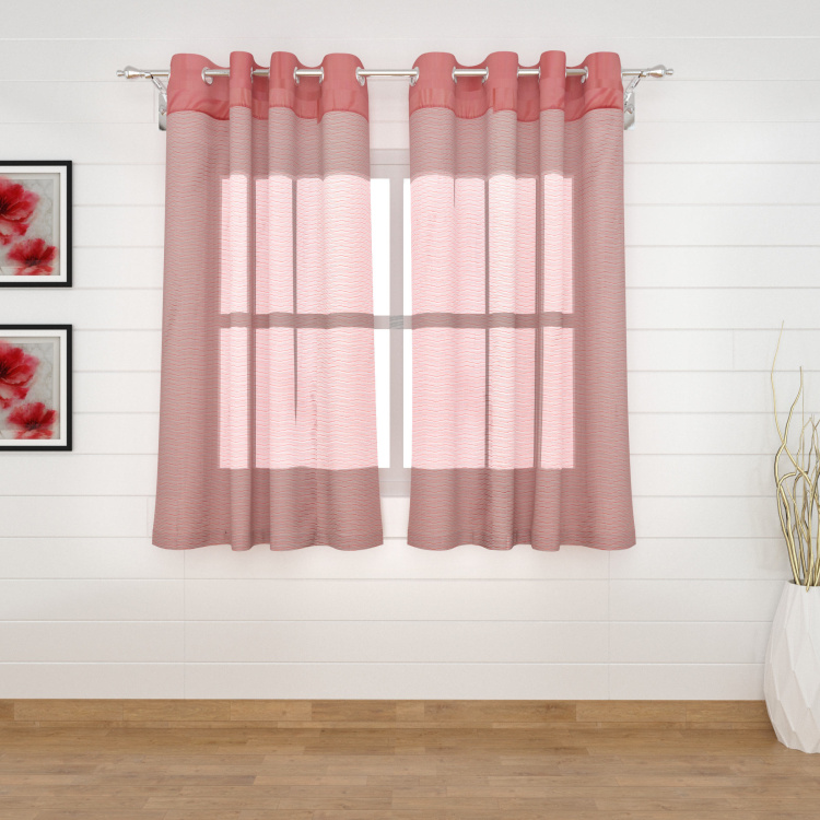 Colour Connect Semi-Sheer Window Curtain Pair - 110 x 160 cm
