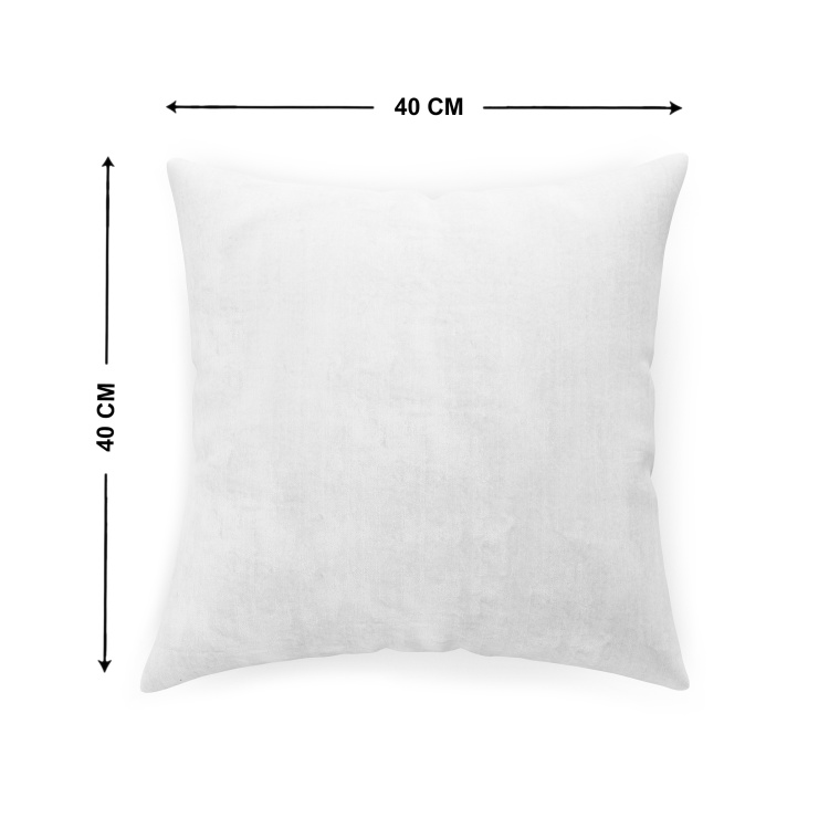 Marshmallow Floral Embroidered Cushion Cover - 40 x 40 cm