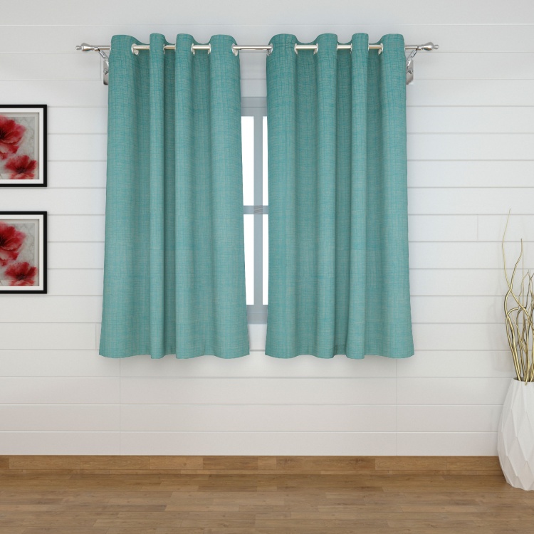 Edwardian Solid Semi-Blackout Window Curtain Pair - 135 x 160 cm