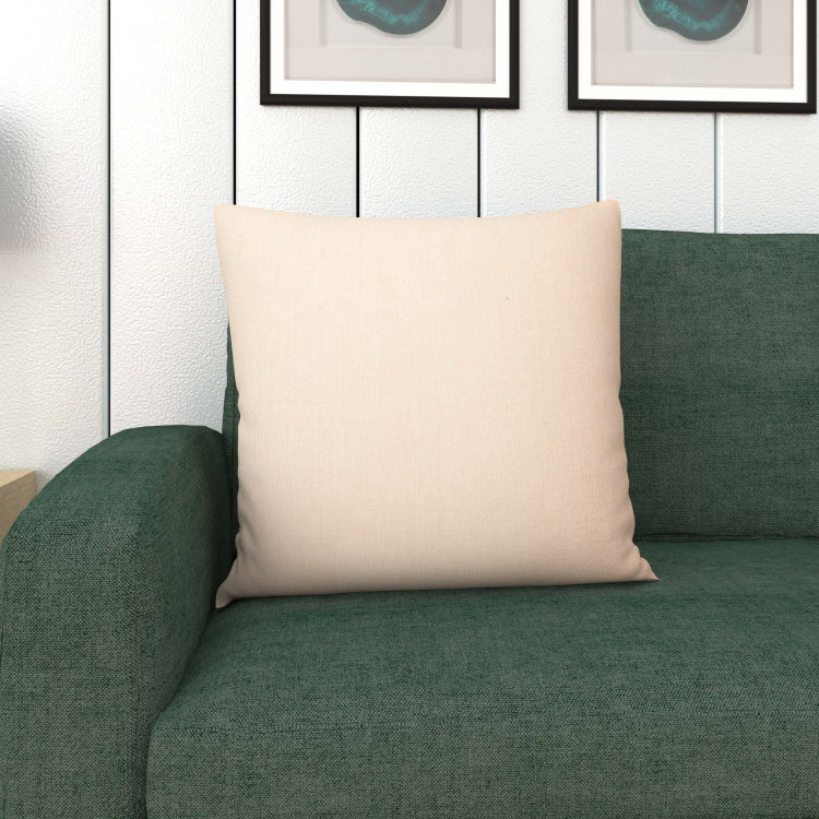 Ebony Chenille Solid Polyester Filled Cushion  : 30 cm x 30 cm