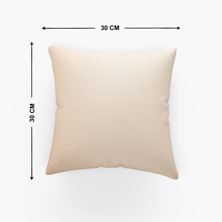 Ebony Chenille Solid Polyester Filled Cushion  : 30 cm x 30 cm