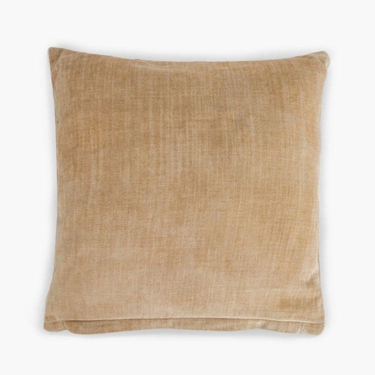 Ebony Chenille Solid Polyester Filled Cushion  : 40 cm x 40 cm