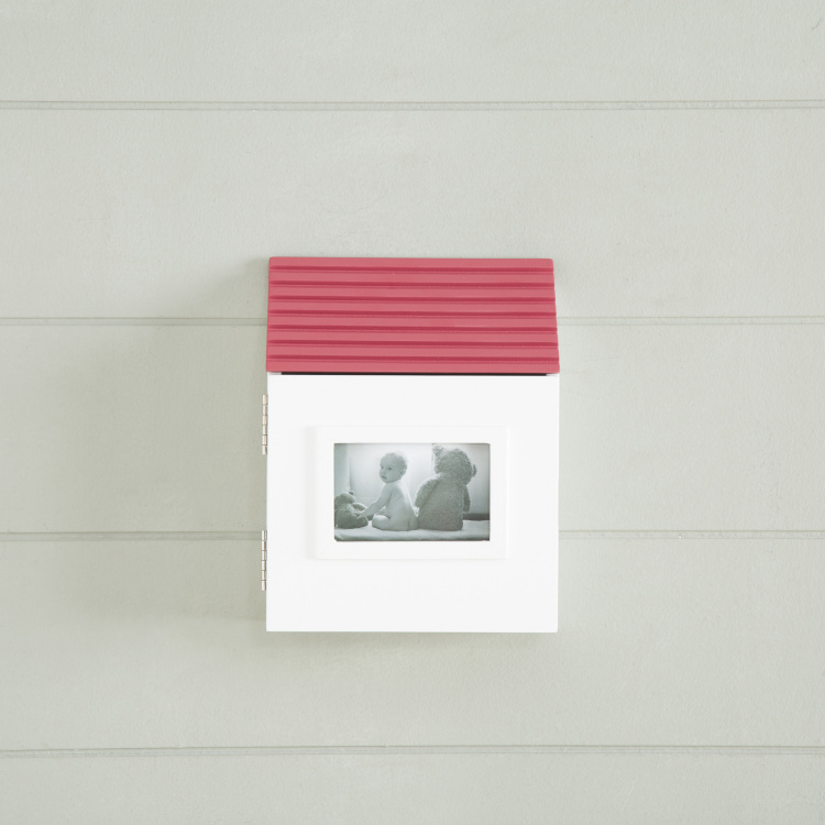 Casa Compressed Wood Deco Shelves With Keyholder and Photoframe - Multicolour