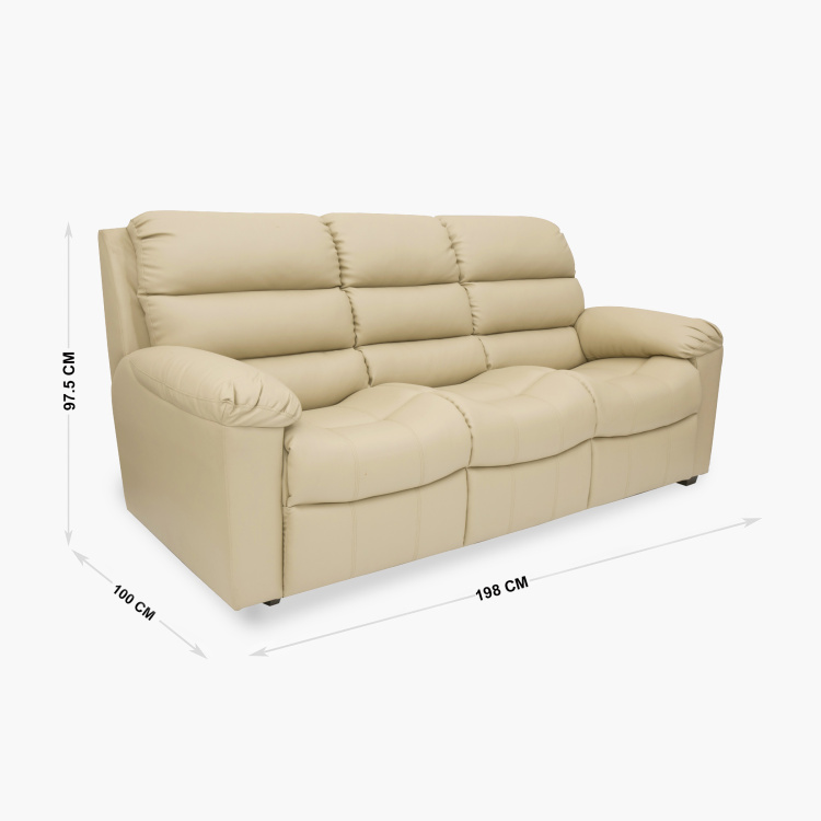 Petals Faux Leather Sofa 3 Seater, What Is Faux Leather Sofa