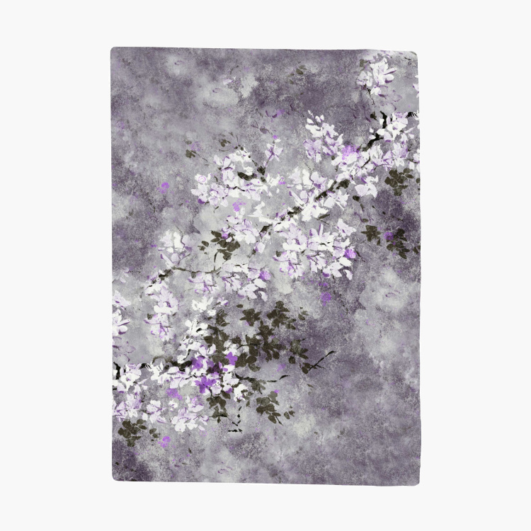 D'DECOR Platinum Floral Print 3-Piece King-Size Bedsheet Set - 274 x 274 cm