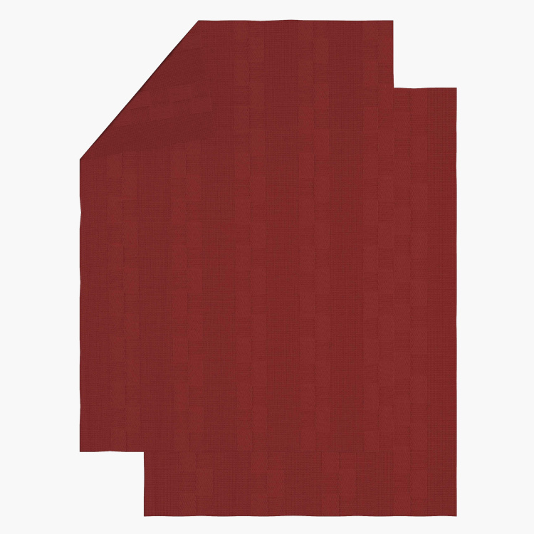 D'DECOR Esteem Plains Textured 3-Piece Bedsheet Set - 274 x 274 cm