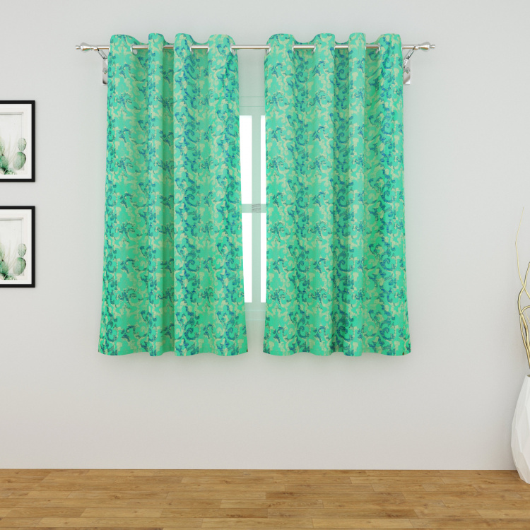 Rhythm Printed Window Curtains - Set of 2 Pcs.