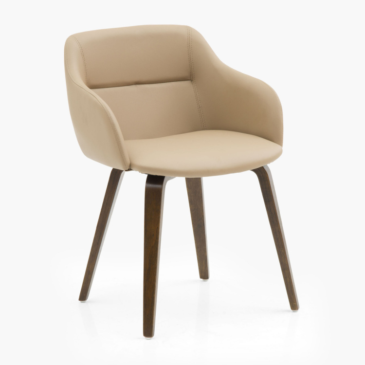 Colman Solid Wood Textured Chair