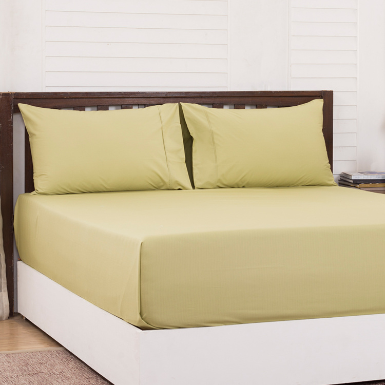 MASPAR Slumber Solid 3-Piece King-Size Bedsheet Set - 275 x 275 cm