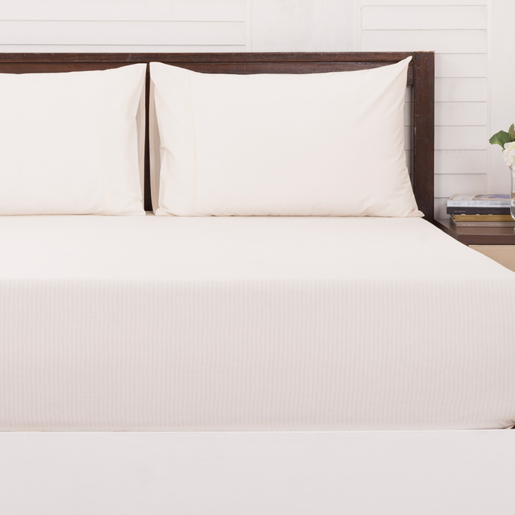 MASPAR Slumber Solid 3-Piece Double Bedsheet Set - 228 x 275 cm