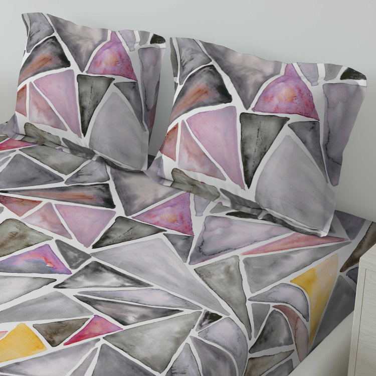 D'DECOR Vista Geometric Print 3-Piece Bedsheet Set - 274 x 229 cm