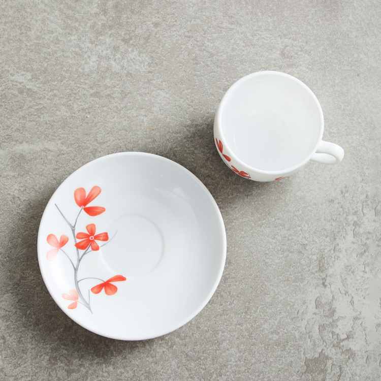 SOLITAIRE Printed Cup & Saucers - Set of 12