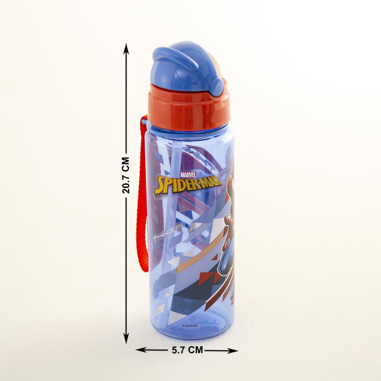 Marvel Spiderman Sipper Bottle with Straw - 550ml