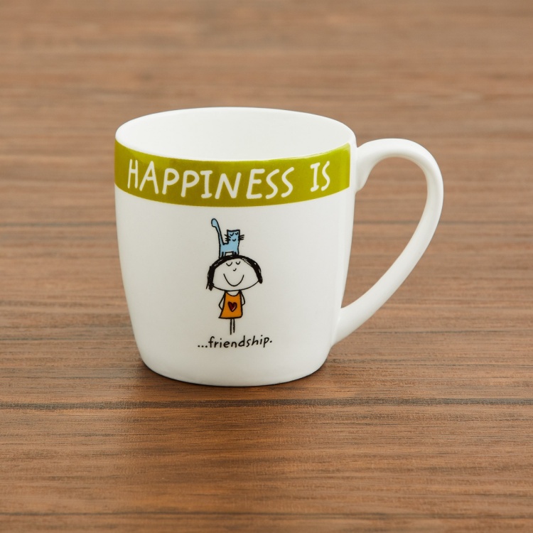 Happiness Bone China Printed Small Mug