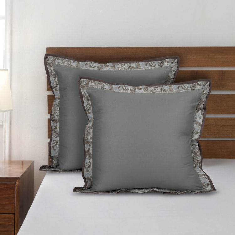MASPAR Medieval Solid Pillow Covers - Set of 2 Pcs. 60 x 60 cm