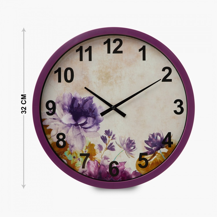 Casablanca Floral Print Wall Clock