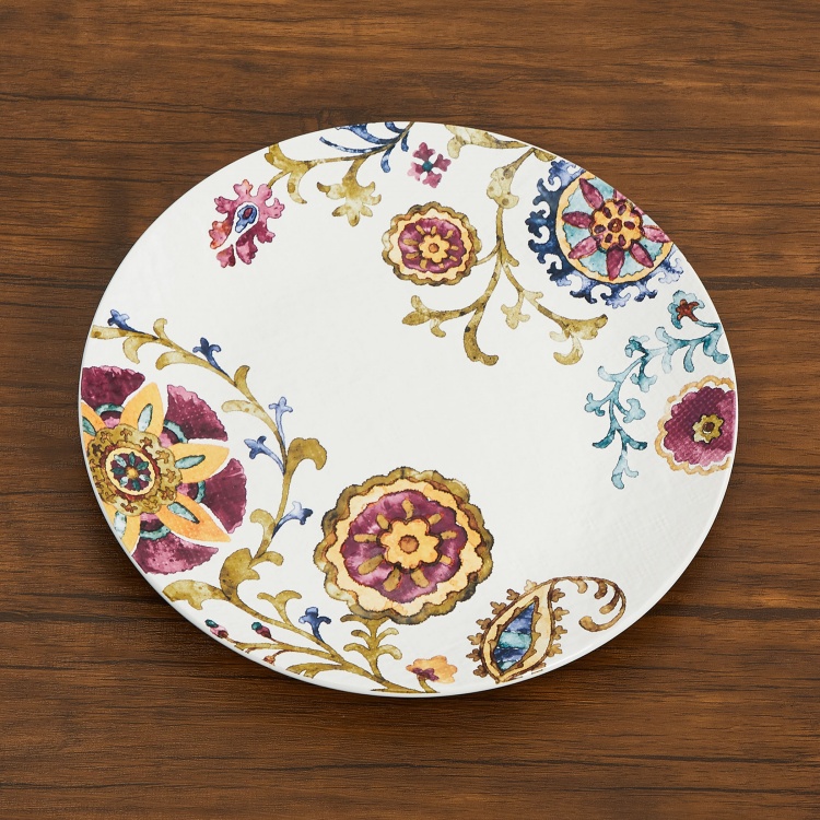 Alora Fiore Multicolour Ironstone Printed Dinner Plate - 27.5cm
