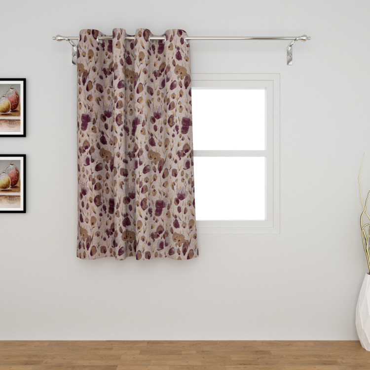 Matrix Floral Print Semi-Blackout Window Curtain - 135 x 160 cm