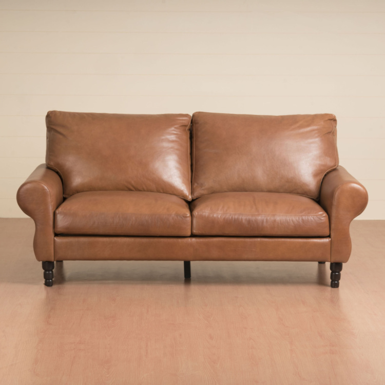 Fancy Three-Seater Full Leather Sofa