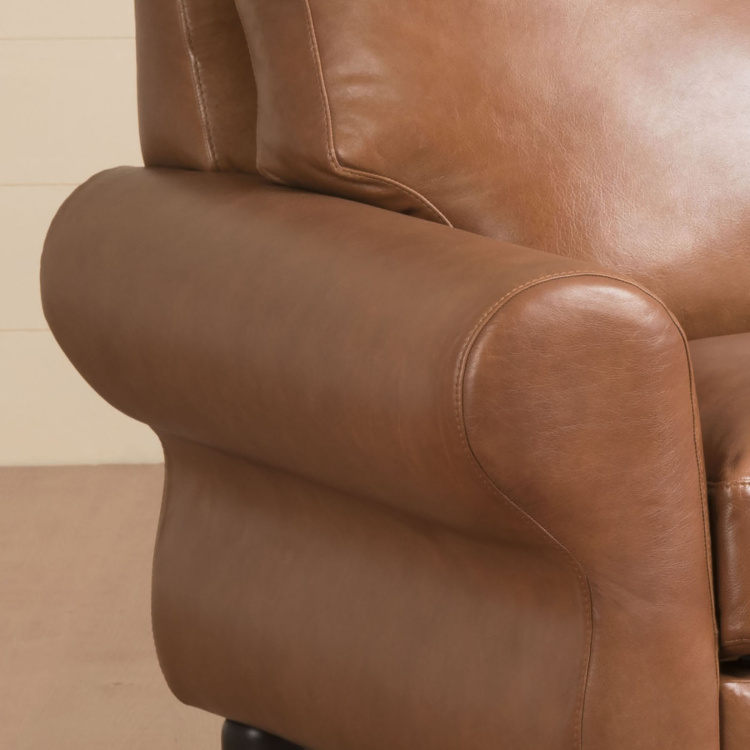 Fancy Three-Seater Full Leather Sofa