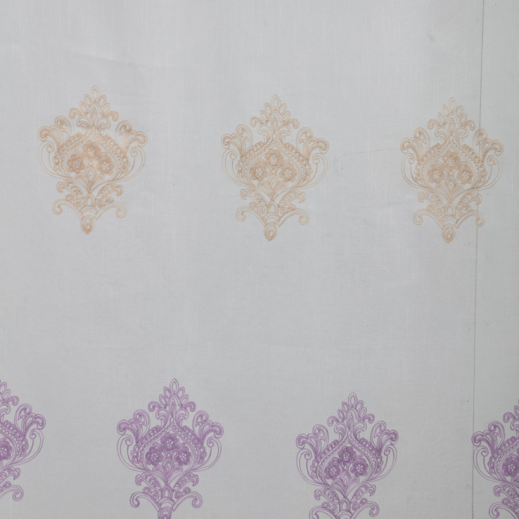 Tifany Pedum Embroidered Semi-Sheer Door Curtain-Set Of 2 Pcs.