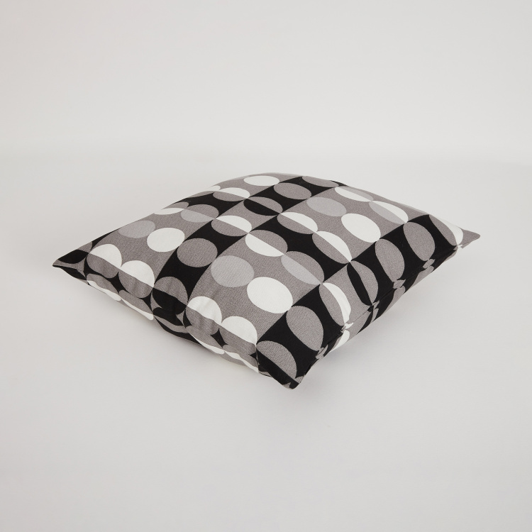 Ebony Grace Printed Cotton Filled Cushion- Set Of 2 Pcs.- 40 x 40cm