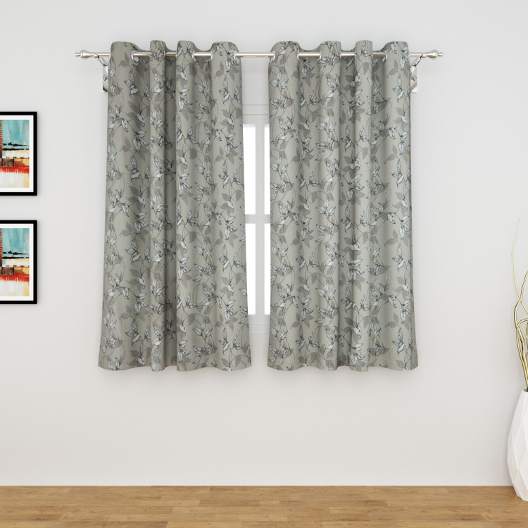 Saddle Set of 2 Printed Window Curtains - 135 X 160 cm